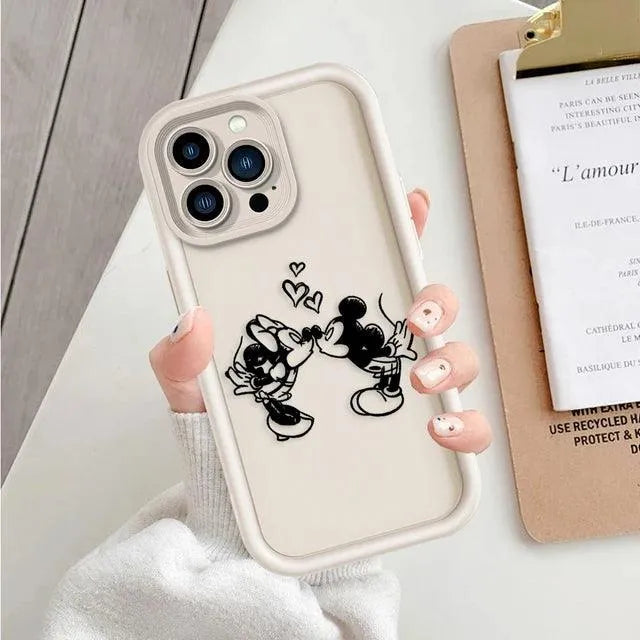 Mickey Minnie Fashion Clear Phone Case (For iPhones) - Bear Hugs