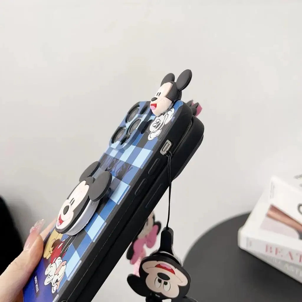 Mickey Minnie Trendy Phone Case with Strap (For iPhones) - Bear Hugs