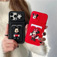 Mickey Minnie Wallet Phone Case (For iPhones) - Bear Hugs