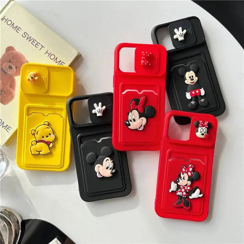 Mickey Minnie Wallet Phone Case (For iPhones) - Bear Hugs