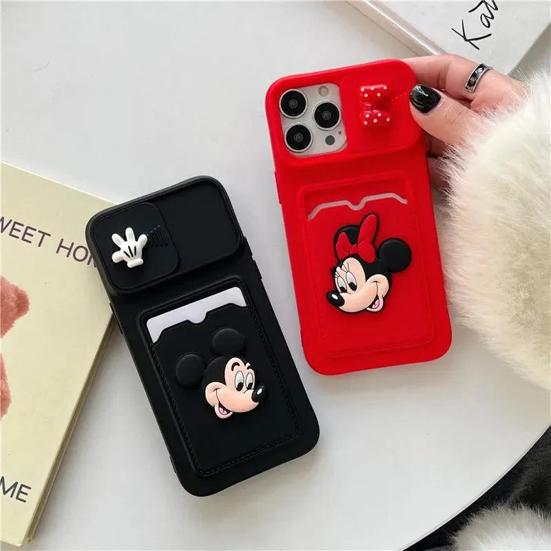 Mickey Minnie Wallet Phone Case (For iPhones) - Bear Hugs