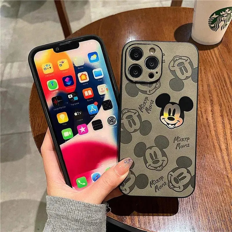 Mickey Mouse Laser Embossed Rainbow Effect Cover for All iPhone Models - Bear Hugs