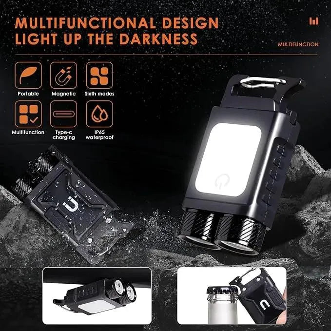 Mighty Mini 6-Mode Rechargeable Keychain Light - Bear Hugs