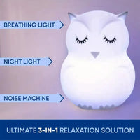 Mindfulness Breathing Owl Night Lamp - Bear Hugs