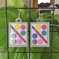 Mini Paint Brush Design Dangle Earrings - Bear Hugs