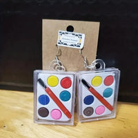 Mini Paint Brush Design Dangle Earrings - Bear Hugs