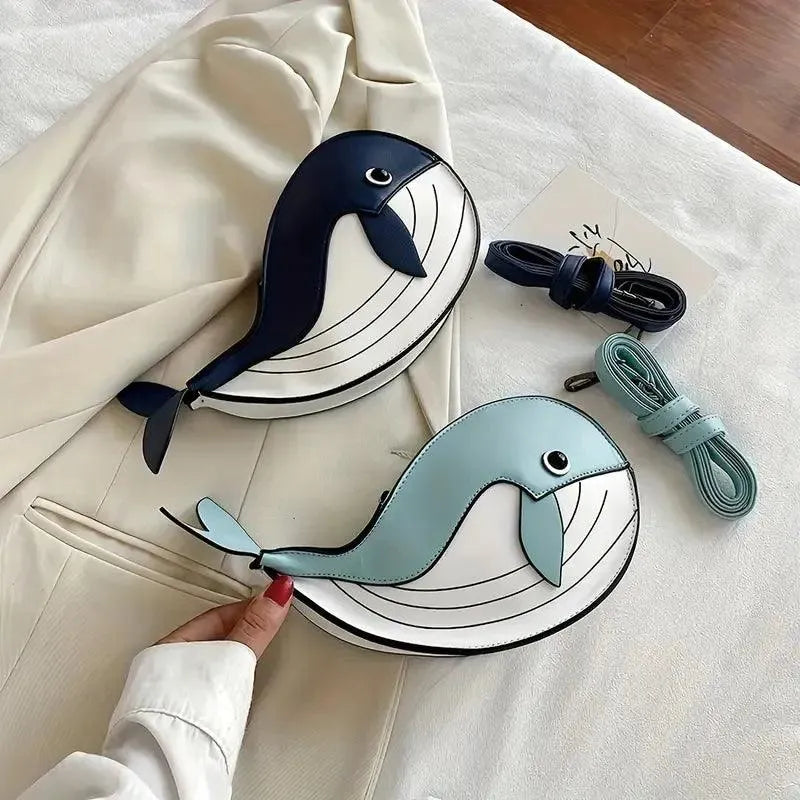 Minimalist Whale Design Shoulder Bag - Bear Hugs