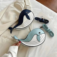 Minimalist Whale Design Shoulder Bag - Bear Hugs