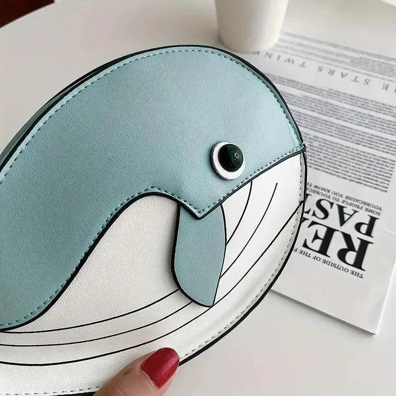 Minimalist Whale Design Shoulder Bag - Bear Hugs