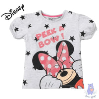 Minnie Mouse Print Crew-Neck T-shirt - Bear Hugs