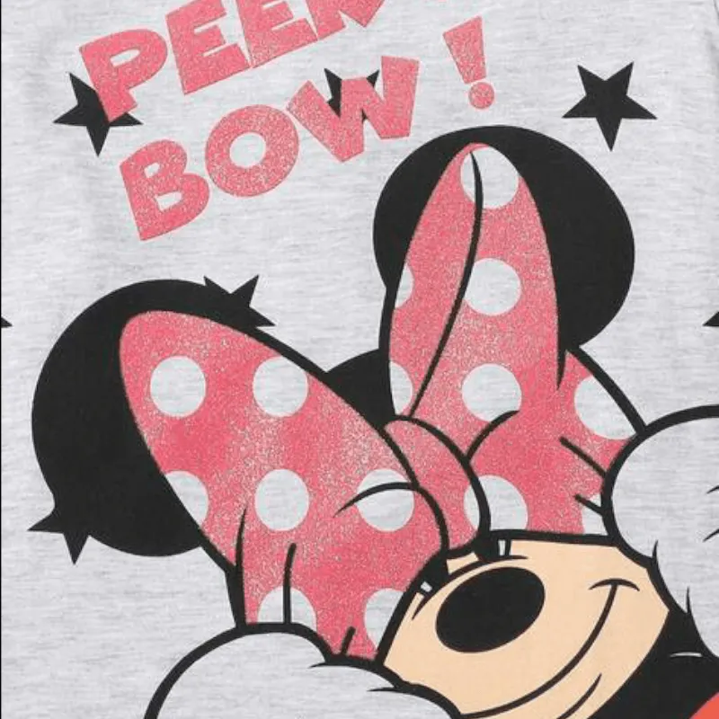 Minnie Mouse Print Crew-Neck T-shirt - Bear Hugs