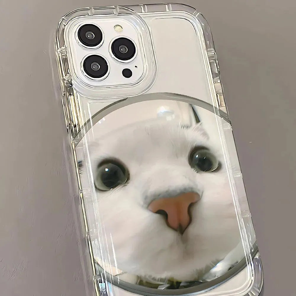 Mirror Cat Phone Case (For iPhones) - Bear Hugs