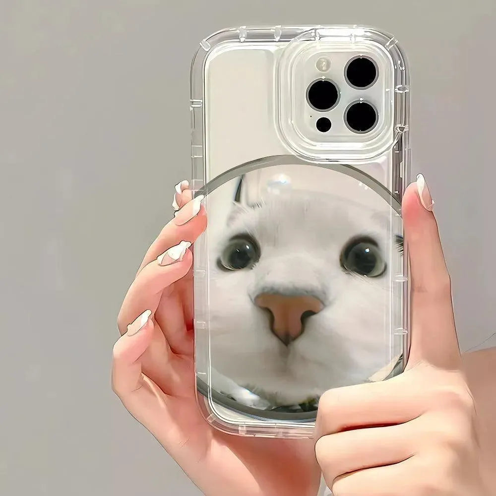 Mirror Cat Phone Case (For iPhones) - Bear Hugs