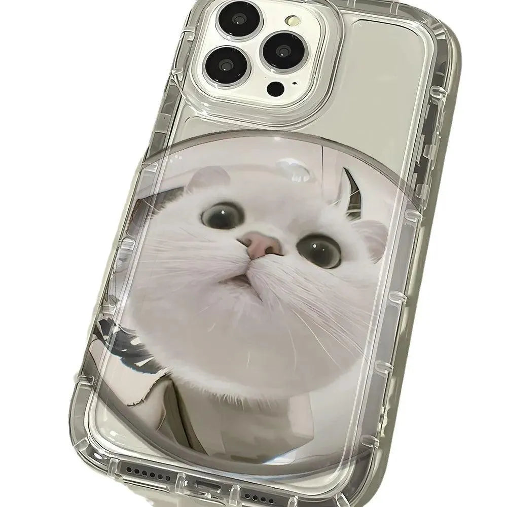 Mirror Cat Phone Case (For iPhones) - Bear Hugs