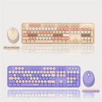 Mofii Wireless Retro Style Punk Mouse And Keyboard Kit - Bear Hugs