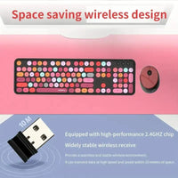 Mofii Wireless Retro Style Punk Mouse And Keyboard Kit - Bear Hugs