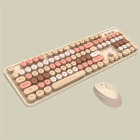 Mofii Wireless Retro Style Punk Mouse And Keyboard Kit - Bear Hugs