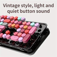 Mofii Wireless Retro Style Punk Mouse And Keyboard Kit - Bear Hugs