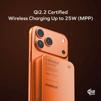 Momax 1-Power Q.Pass2 10000mAh Qi2.2 Magnetic Wireless Battery Pack MagSafe Powerbank IP168 - Bear Hugs
