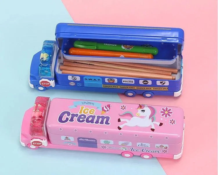 Moving Bus Pencil Geometry Box For Kids - Bear Hugs