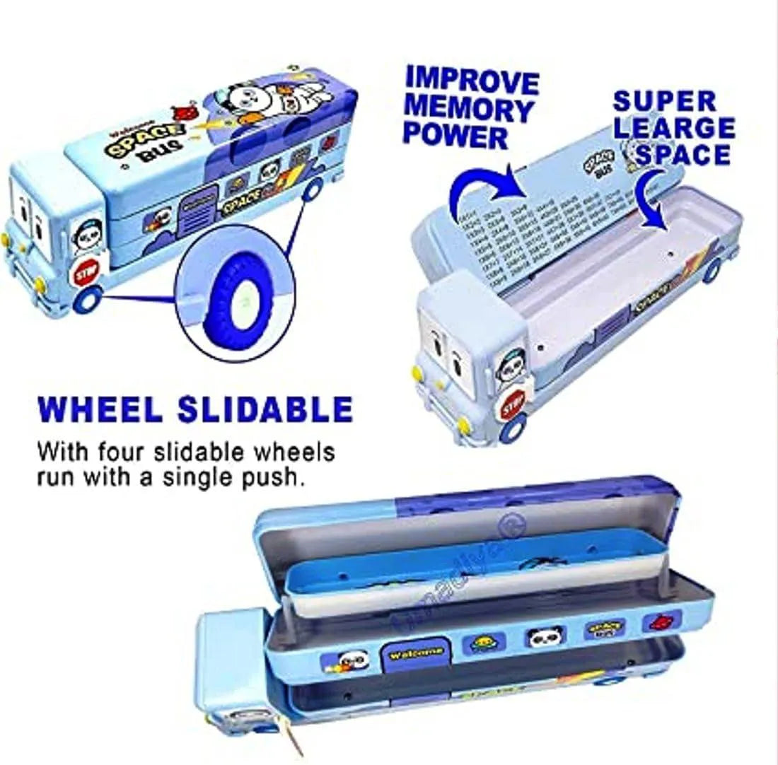 Moving Bus Pencil Geometry Box For Kids - Bear Hugs