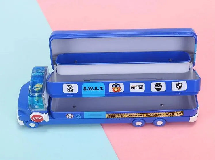 Moving Bus Pencil Geometry Box For Kids - Bear Hugs