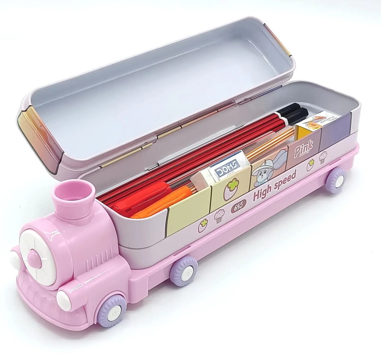 Moving Train Multifunction Pencil Geometry Box - Bear Hugs