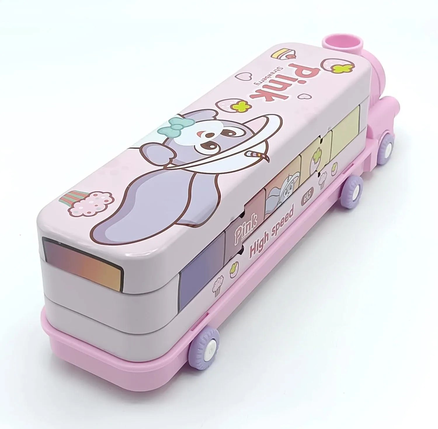 Moving Train Multifunction Pencil Geometry Box - Bear Hugs