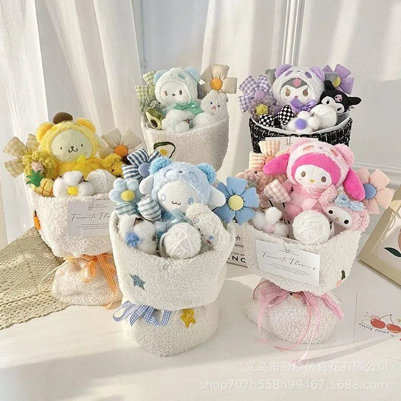 My Melody Kuromi Lotso Winnie Plush Doll Bouquet - Bear Hugs