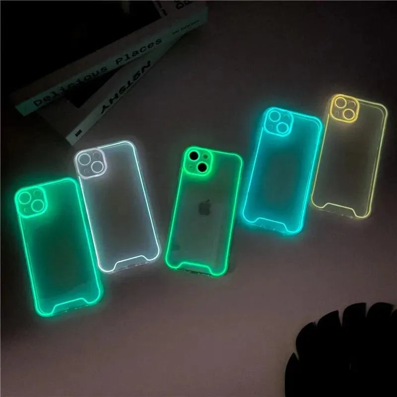 Neon Luminous Silicon Case (For iPhones) - Bear Hugs