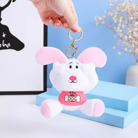 Adorable Puppy Plush Keychain