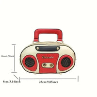 Novelty Mini Radio Shaped Handbag - Bear Hugs