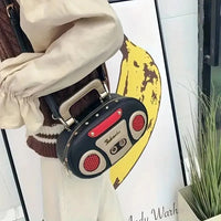 Novelty Mini Radio Shaped Handbag - Bear Hugs