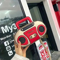 Novelty Mini Radio Shaped Handbag - Bear Hugs