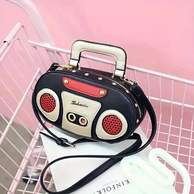 Novelty Mini Radio Shaped Handbag - Bear Hugs