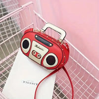 Novelty Mini Radio Shaped Handbag - Bear Hugs