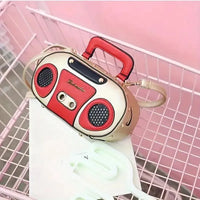 Novelty Mini Radio Shaped Handbag - Bear Hugs