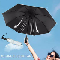 Novelty Tri-Fold Umbrella with In-built Fan - Bear Hugs