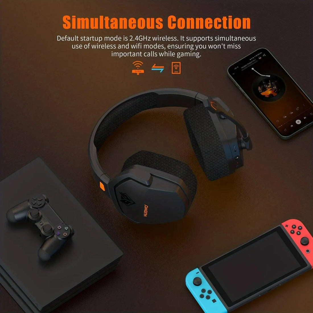 NUBWO G06 Wireless Gaming Headset - Bear Hugs