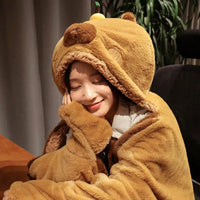 Capybara Cuddle Cloak with Plush Paws