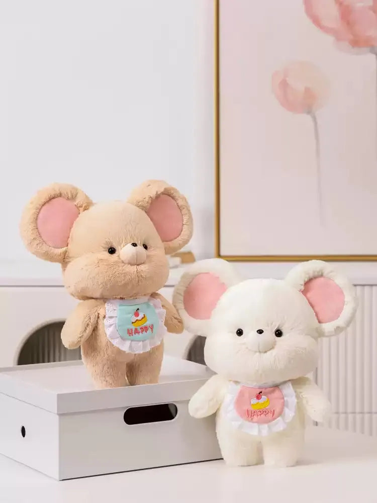 Kawaii Happy Mouse Plushie - Bear Hugs