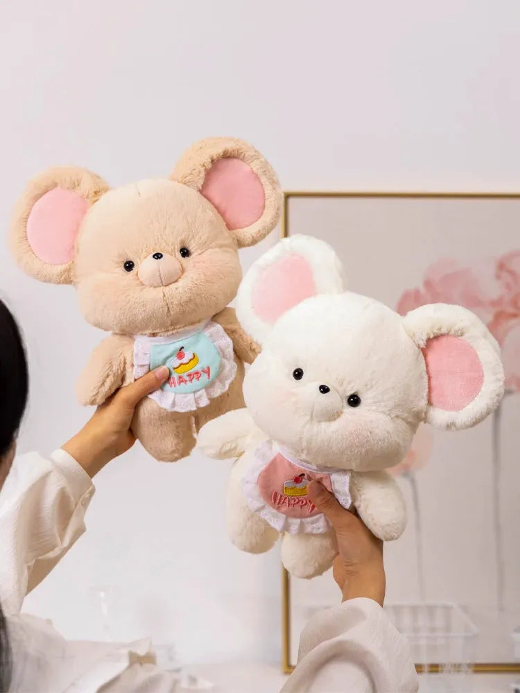 Kawaii Happy Mouse Plushie - Bear Hugs