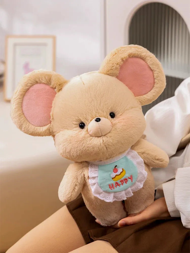 Kawaii Happy Mouse Plushie - Bear Hugs