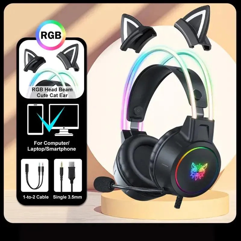 ONIKUMA X15 Pro Wired Gaming Headset - Bear Hugs