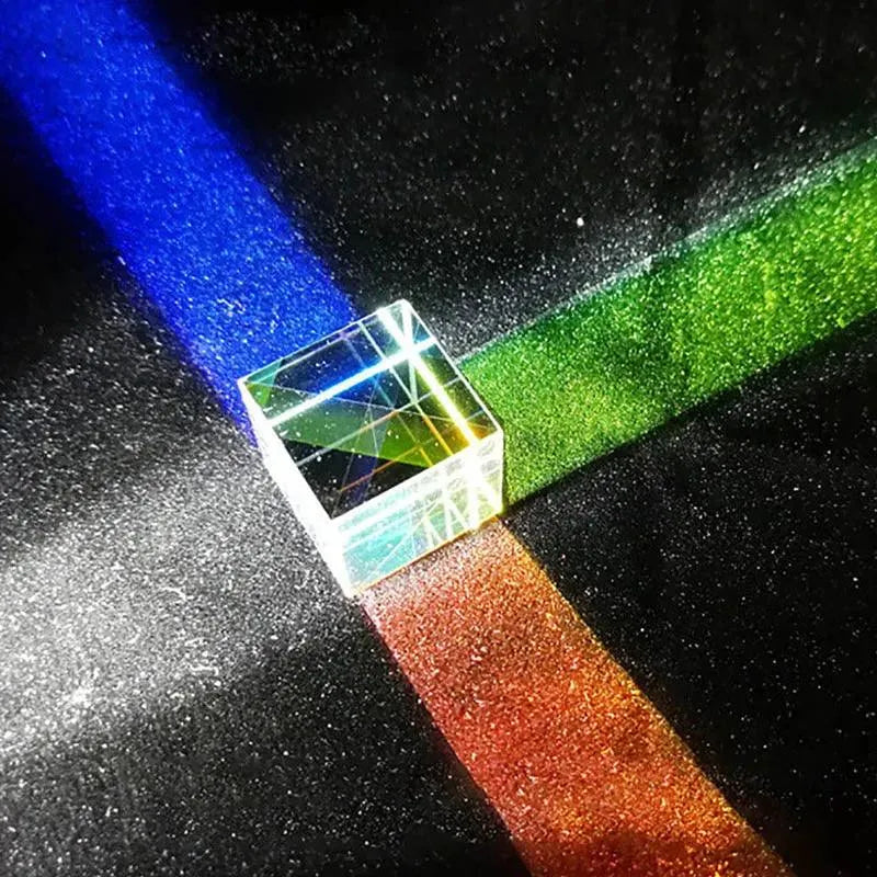 Optical Glass X-Prism Physics Cube - Bear Hugs