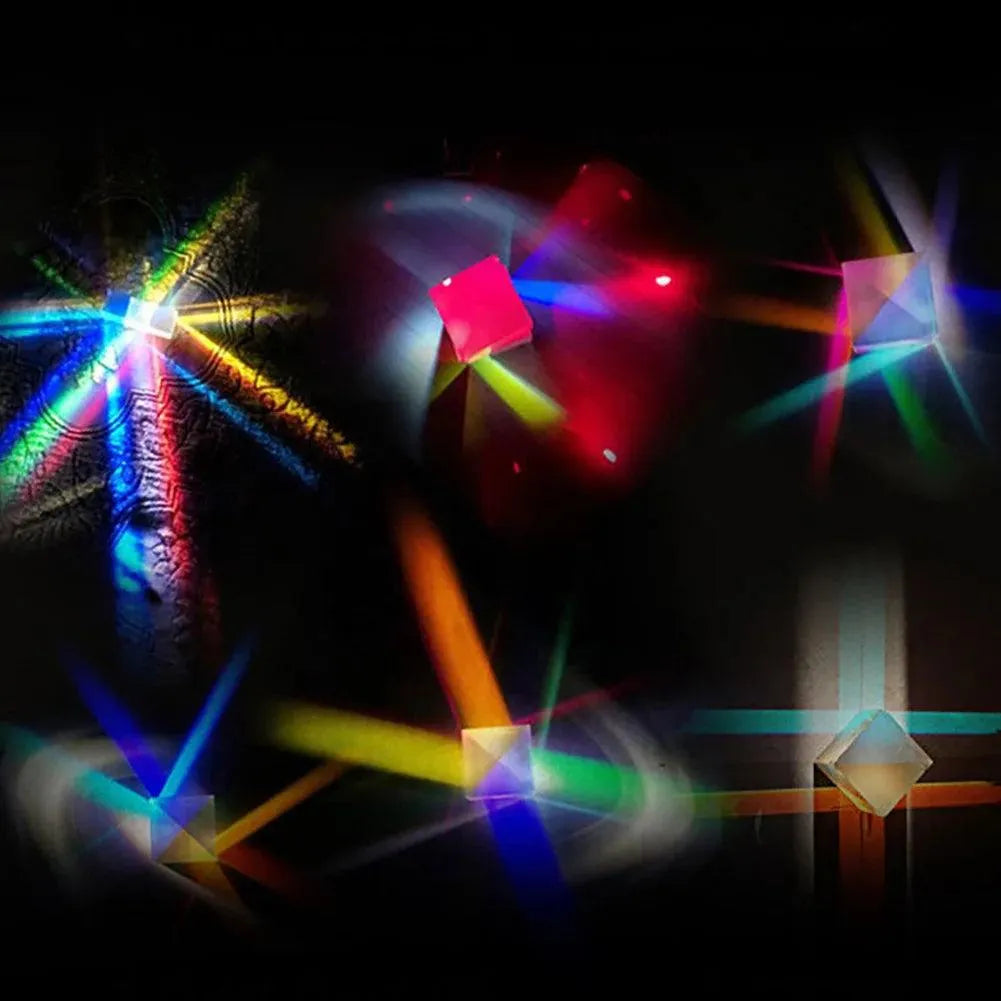 Optical Glass X-Prism Physics Cube - Bear Hugs