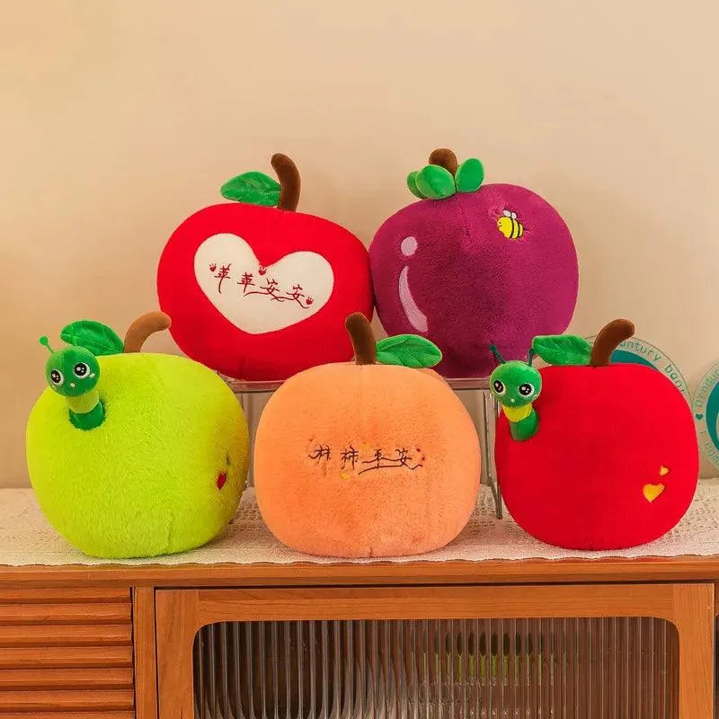 Orchard Apple Worm and Fruit Plushies - Bear Hugs