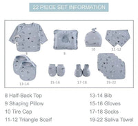 Organic Cotton New Born Gift Set (Set of 22 Pcs) - Bear Hugs