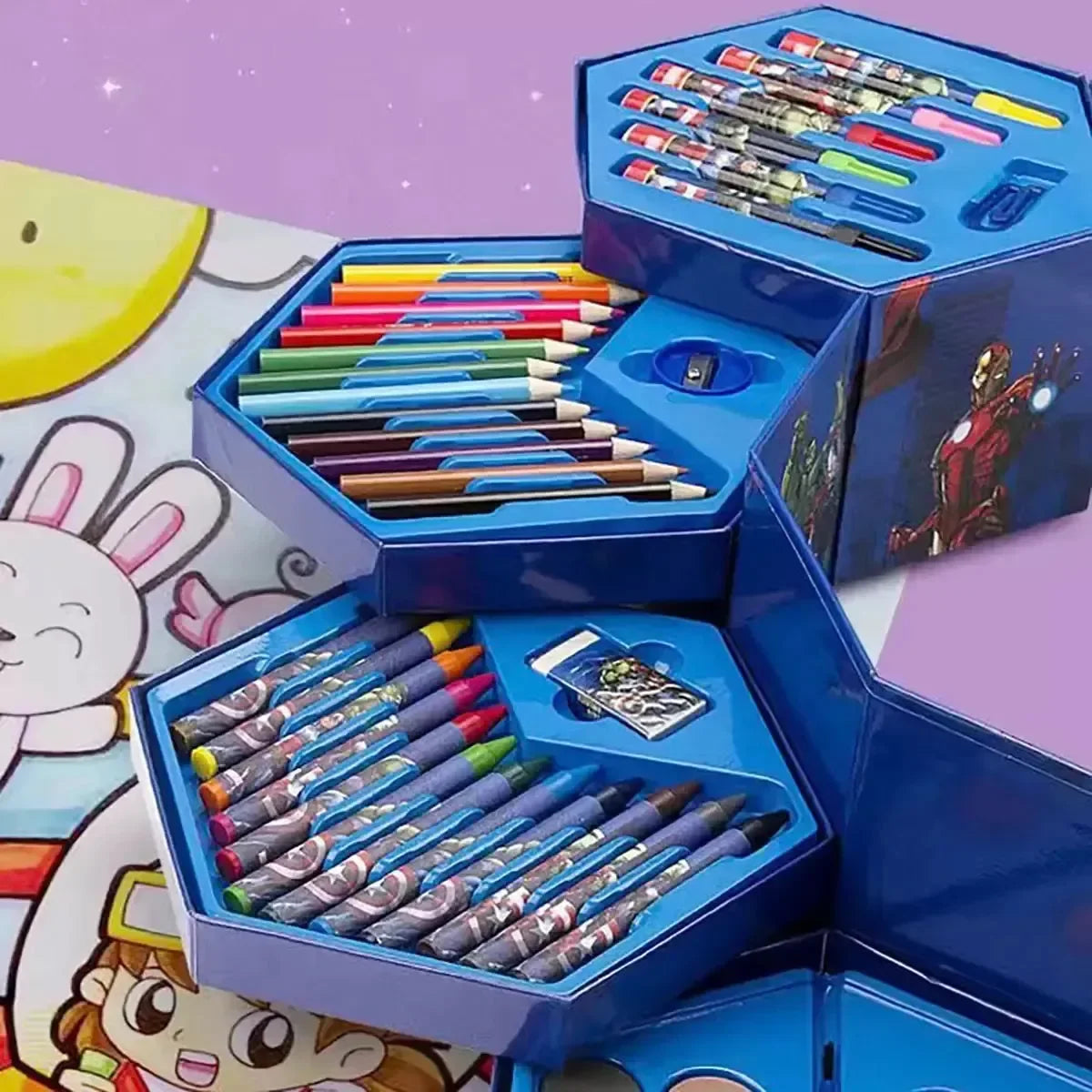 Avengers & Frozen Wonders Art Pencil Set (46 Pcs)