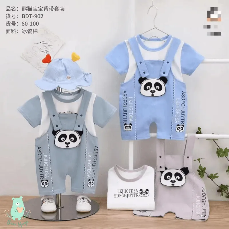 Panda Baby Sling Set Dungaree - Bear Hugs